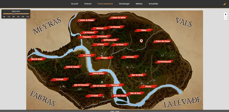 Aperçu de la carte intéractive de Nieigles